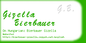 gizella bierbauer business card